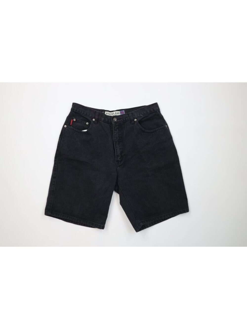 Vtg 90s Streetwear Mens 32 Faded Baggy Loose Fit Denim Jean Shorts Black Jorts